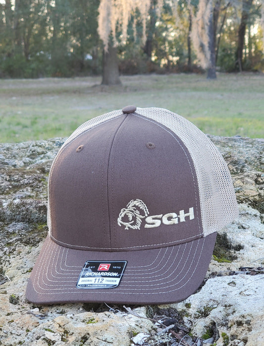 Brown & Tan Richardson 112 with Tan Embroidered 2nd Generation Turkey Logo