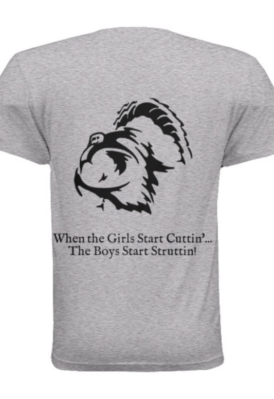 Cuttin & Struttin Dri-Power T-Shirt in Heather Grey & Black