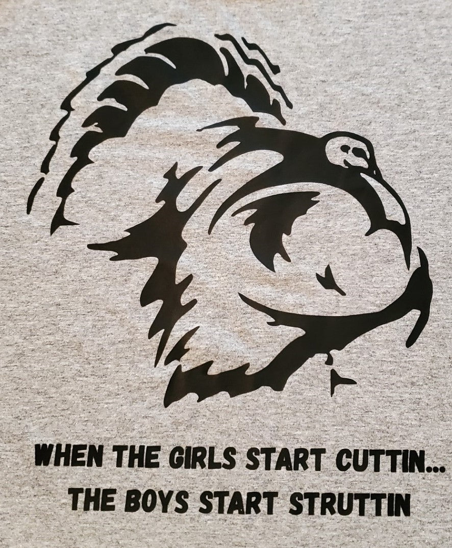 Cuttin & Struttin Dri-Power T-Shirt in Heather Grey & Black