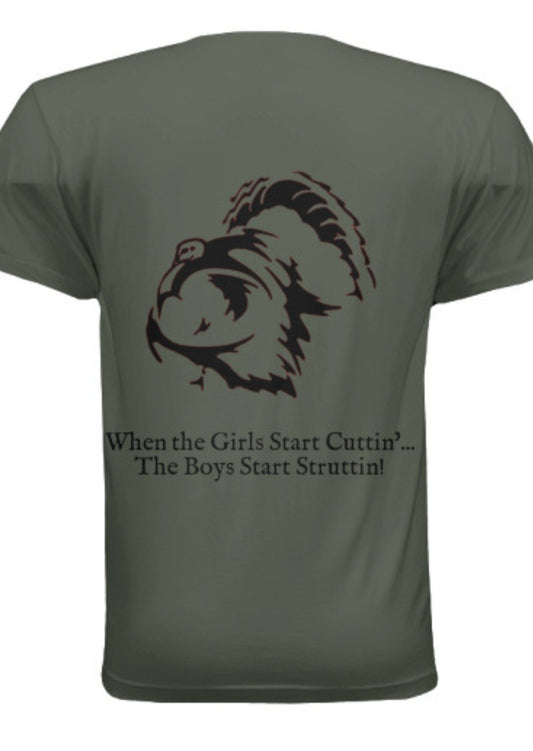Cuttin & Struttin Dri-Power T-Shirt in Military Green & Black
