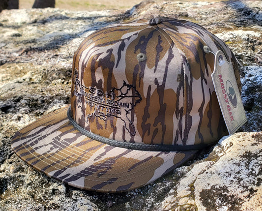 Bottomland Richardson Rope Hat with Black Embroidered Turkey Logo