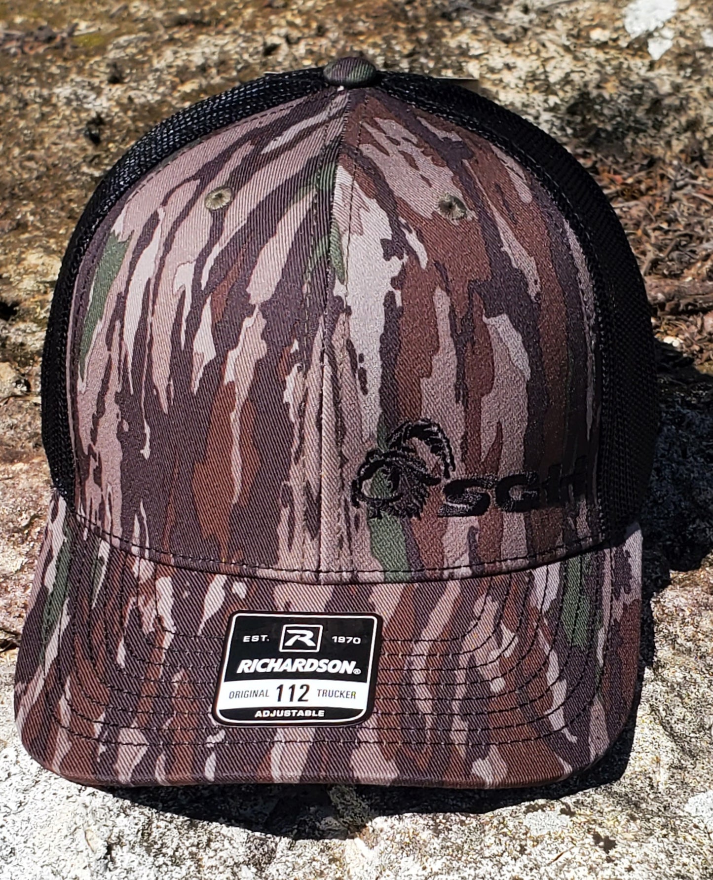 Realtree Legacy/Black Richardson 112 with 2nd Generation Turkey Logo in Black