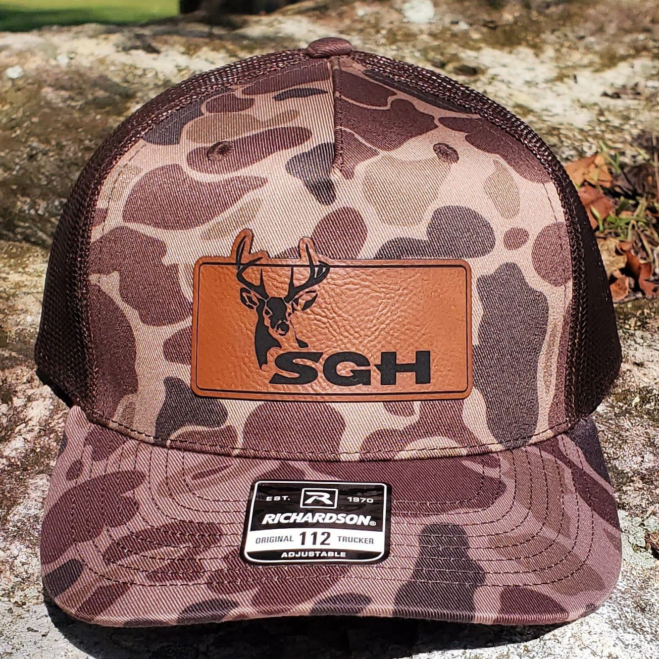 SGH Buck Patch Richardson 112 in Old School Dark Woodland Camo